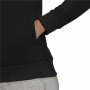 Damen Sweater mit Kapuze Adidas Loungewear Essentials Logo Schwarz