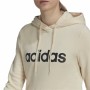 Tröja med huva Dam Adidas Essentials Logo Beige