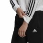 Tröja med huva Dam Adidas Essentials Cropped 3 Stripes Vit