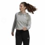 Sweat à capuche femme Adidas Essentials 3 Stripes Crooped Gris