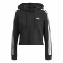 Damen Sweater mit Kapuze Adidas Essentials 3 Stripes Schwarz