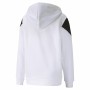 Children's Sports Jacket Rebel Puma Block Full-Zip Hoodie White