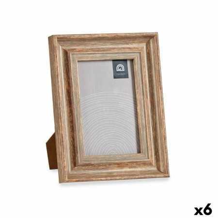 Fotoram Glas Trä Brun Brons Plast (16,5 x 2 x 21 cm) (6 antal)