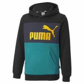 Tröja med huva Unisex Puma Essentials+ Colourblock Youth Svart