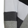 Tröja med huva Unisex Adidas Colorblock Fleece Svart Grå