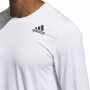 T-Shirt Adidas Techfit Fitted 3 Bandas Weiß