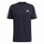 T-shirt Essentials 3 bandas Adidas Legend Ink Blue
