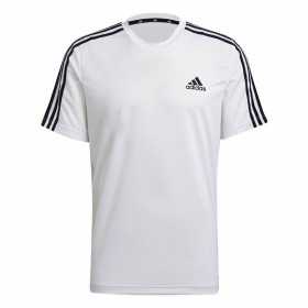 T-shirt aeroready Adidas D2M Sport 3 Bandas Vit