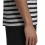 T-Shirt Essentials Stripey Adidas Embroidered Logo Schwarz