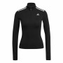 Women's long sleeve T-shirt Zíper 3/4 Adidas Hyperglam Black