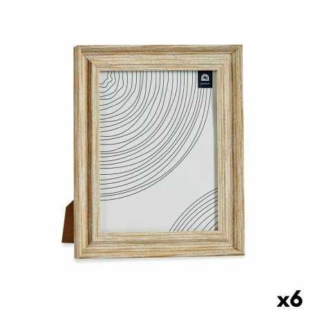 Fotoram Glas Gyllene Trä Brun Plast (26 x 2 x 31 cm) (6 antal)