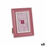 Fotoram Glas Rosa Plast (6 antal) (2 x 21 x 16 cm)