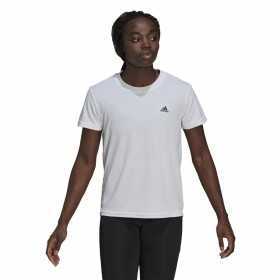 Women’s Short Sleeve T-Shirt Adidas Aeroready D2M Sport White