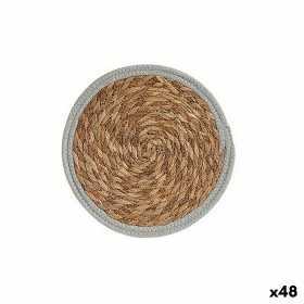 Bordsunderlägg Ø 30 cm Naturell Grå Naturliga fibrer (48 antal)