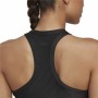 Sporttop für Frauen Adidas Studio Wrapeed Rib Schwarz