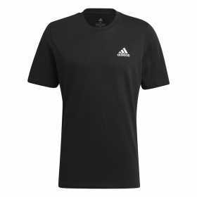 Men’s Short Sleeve T-Shirt Adidas Embroidered Small Logo Black