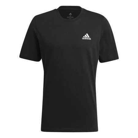 Herren Kurzarm-T-Shirt Adidas Embroidered Small Logo Schwarz