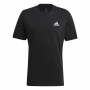 T-shirt med kortärm Herr Adidas Embroidered Small Logo Svart