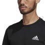 Herren Kurzarm-T-Shirt Adidas Embroidered Small Logo Schwarz