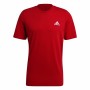 Men’s Short Sleeve T-Shirt Adidas Essential Logo Red