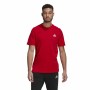 Men’s Short Sleeve T-Shirt Adidas Essential Logo Red