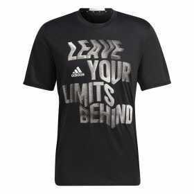 T-shirt med kortärm Herr Adidas HIIT Svart