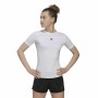 T-shirt med kortärm Dam Adidas Techfit Training Vit