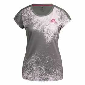 Damen Kurzarm-T-Shirt Adidas Dunkelgrau