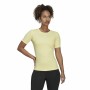 Damen Kurzarm-T-Shirt Adidas Techfit Training Gelb