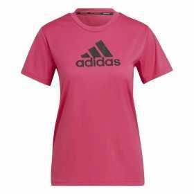 T-shirt med kortärm Dam Adidas Designed 2 Move Logo Fuchsia