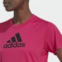 T-shirt à manches courtes femme Adidas Designed 2 Move Logo Fuchsia