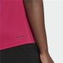 Damen Kurzarm-T-Shirt Adidas Designed 2 Move Logo Pink
