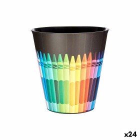 Corbeille à papier Multicouleur Crayons Plastique (10 L) (24 Unités)