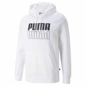 Sweat à capuche homme Puma Power Logo Blanc