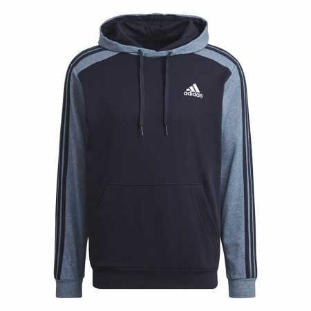 Sweat à capuche homme Adidas Mélange French Terry Bleu foncé