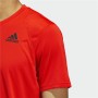 Herren Kurzarm-T-Shirt Adidas Tiro Winterized Rot