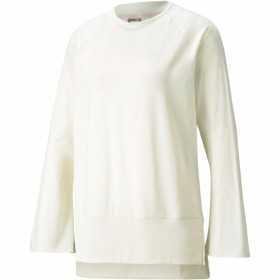 Damen Sweater ohne Kapuze Puma Studio Yogini LT Bell Weiß