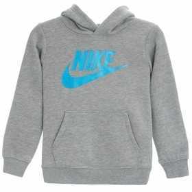 Jungen Sweater ohne Kapuze Nike Metallic HBR Gifting Grau