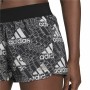 Damen-Sportshorts Adidas Logo Graphic Pacer Schwarz