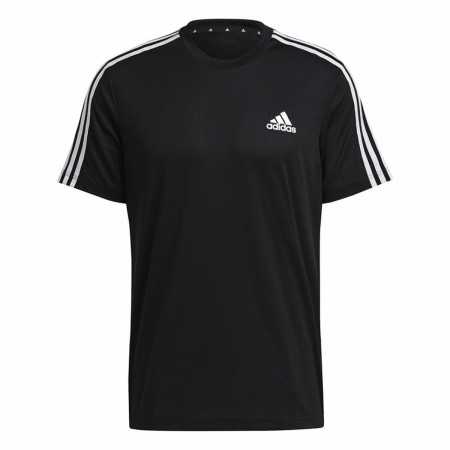 Herren Kurzarm-T-Shirt Adidas Aeroready D2M Sport Schwarz