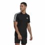 Herren Kurzarm-T-Shirt Adidas Aeroready D2M Sport Schwarz