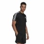 Herren Kurzarm-T-Shirt Adidas Aeroready D2M Sport Schwarz