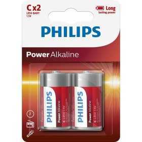 Piles Alcalines Philips Power LR14 1,5 V Type C (2 Unités)