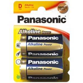 Alkaliska Batterier Panasonic Corp. Bronze LR20 1,5 V Typ D (2 antal)