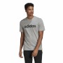 Men’s Short Sleeve T-Shirt Adidas Embroidered Linear Logo Grey Men