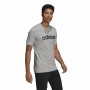 Herren Kurzarm-T-Shirt Adidas Embroidered Linear Logo Grau Herren