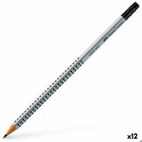 Crayon avec Gomme Faber-Castell Grip 2001 Écologique HB (12 Unités)