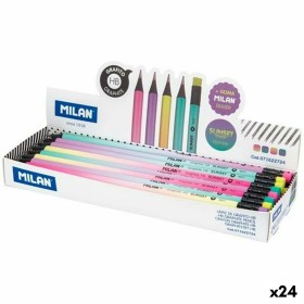 Crayon avec Gomme Milan Sunset HB (24 Unités)