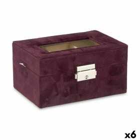 Boîte d'horloge Métal Bordeaux (16 x 8,5 x 11 cm) (6 Unités)