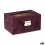 Box för klockor Metall Bordeaux (16 x 8,5 x 11 cm) (6 antal)